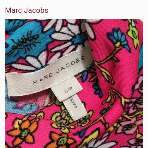 Marc Jacobs floral “60’s Mod” psychedelic floral print Sz Small EUC - Picture 6 of 10
